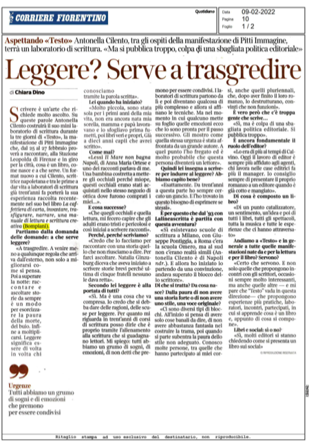 Screenshot corriere fiorentino