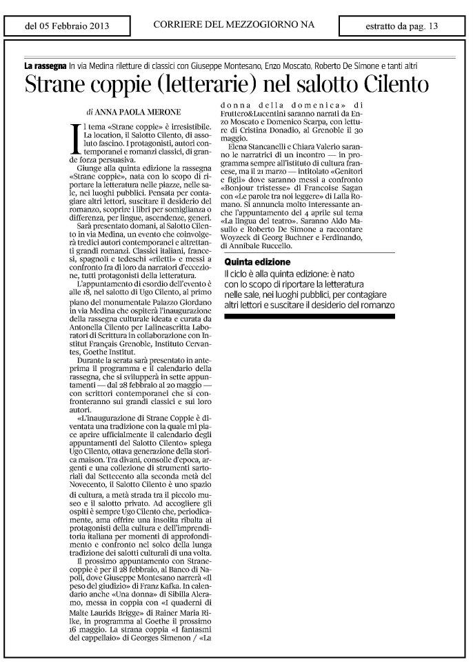 corriere del mezzogiorno su strane coppie 2013