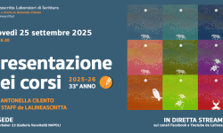 25 settembre: presentazione dei corsi 2025-26 de Lalineascritta