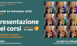 24 settembre: presentazione dei corsi 2026-27 de Lalineascritta